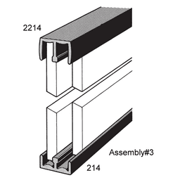 1/4" x 72" Sliding Track, Walnut Finish