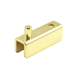 Glass Door Hinge, Polished Brass