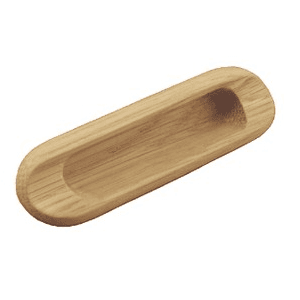 4-3/32" Wood Recessed Pull, Unfinished Oak