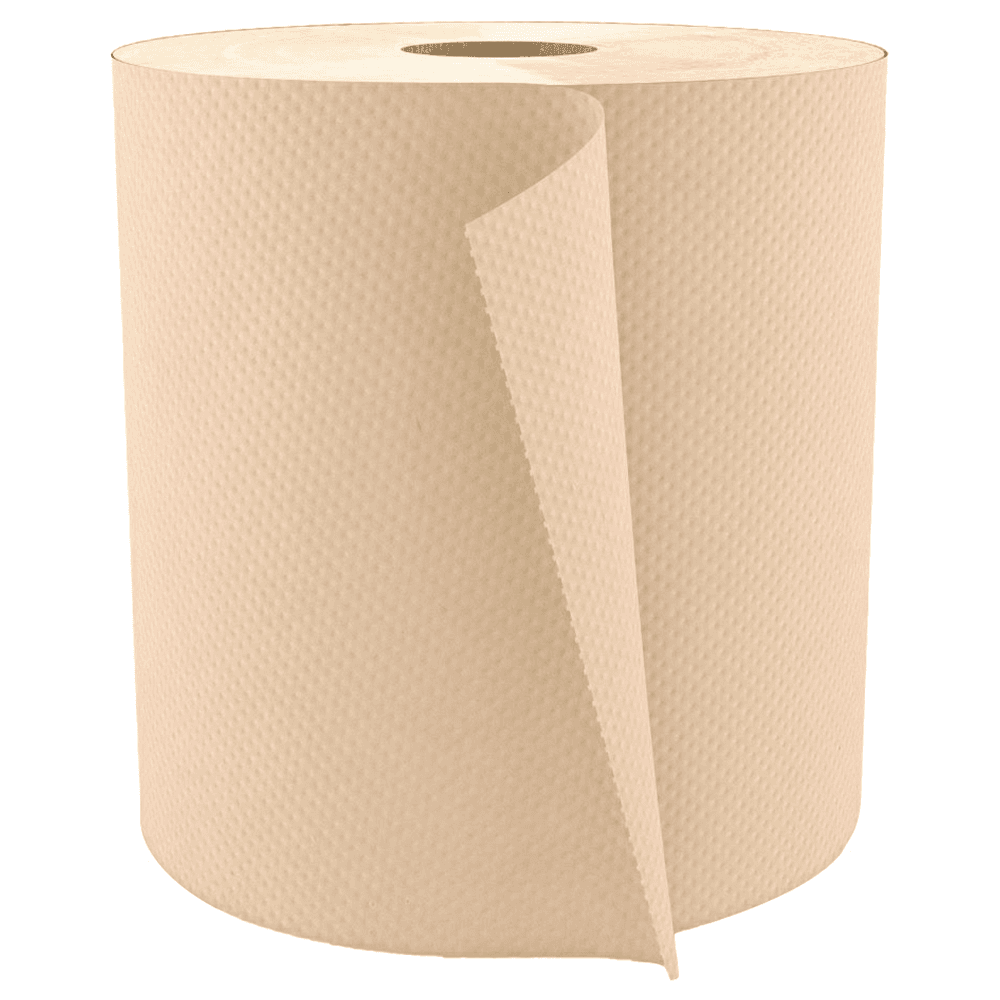 Boardwalk 1-Ply Hardwound Paper Towel, Natural, 8" x 800' (6 Roll/Box)
