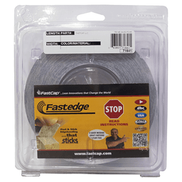 Fastedge PVC Peel/Stick Edgebanding, Black, 0.018" Thick 1/2" x 250' Roll