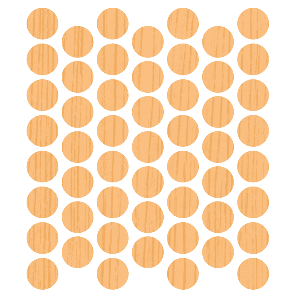 9/16" Screw Cover Cap, White Oak, Wood, Box of 260