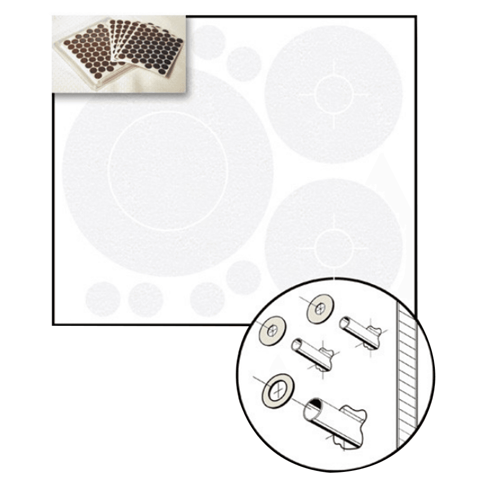 1/64" P1 Plumbing Cap, White, PVC, Box of 5