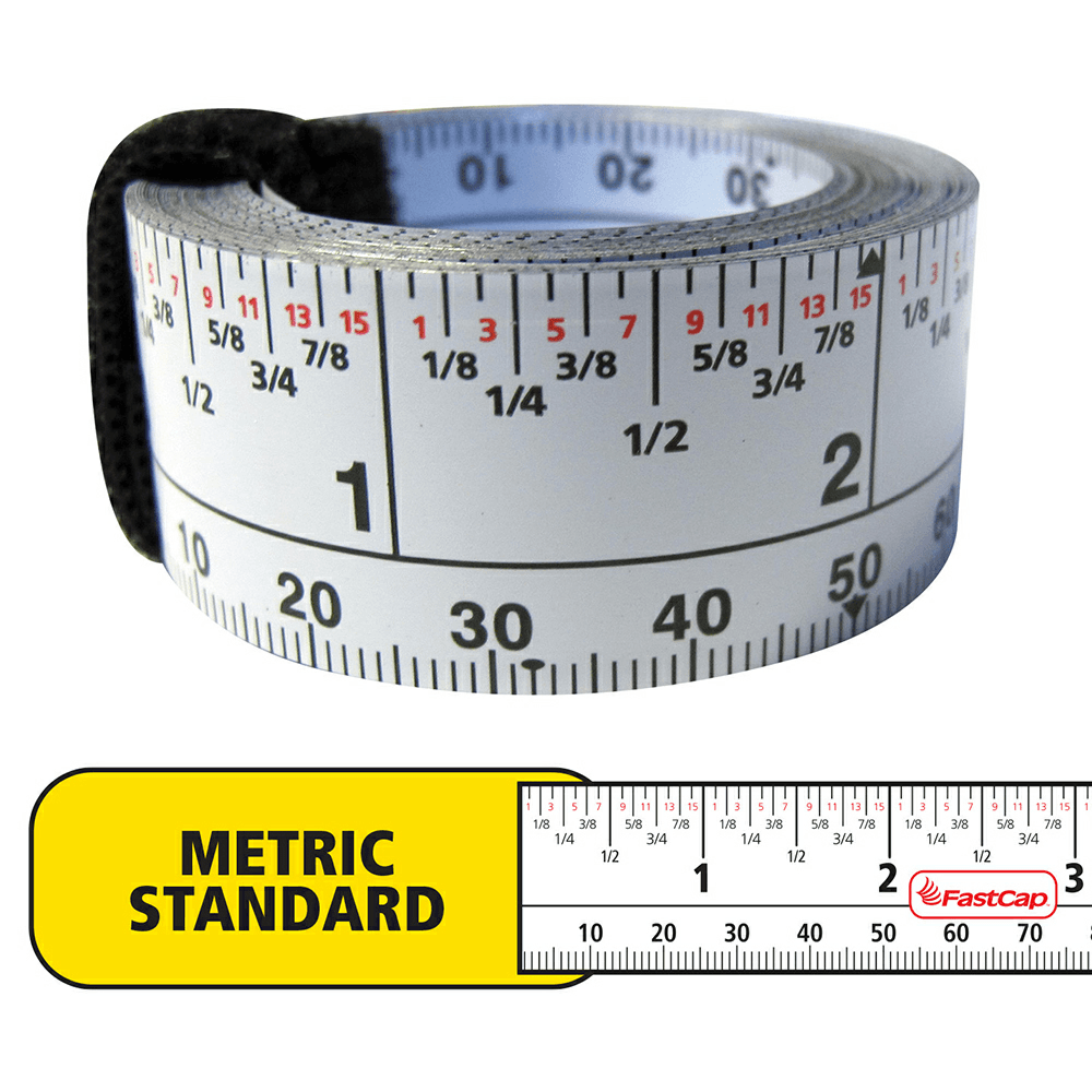 7/8" x 16' PMS Metric/Standard Reversible Peel/Stick Tape