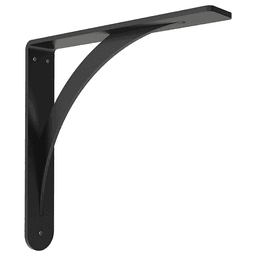 2" x 16" Brunswick Countertop Bracket, Flat Black Finish