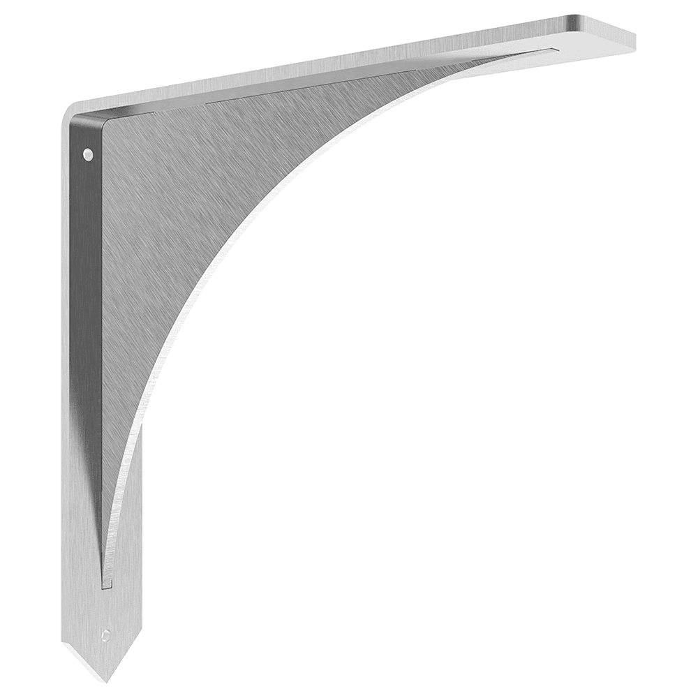 2" x 8" Arrowwood Granite Countertop Bracket in Stainless Steel finish