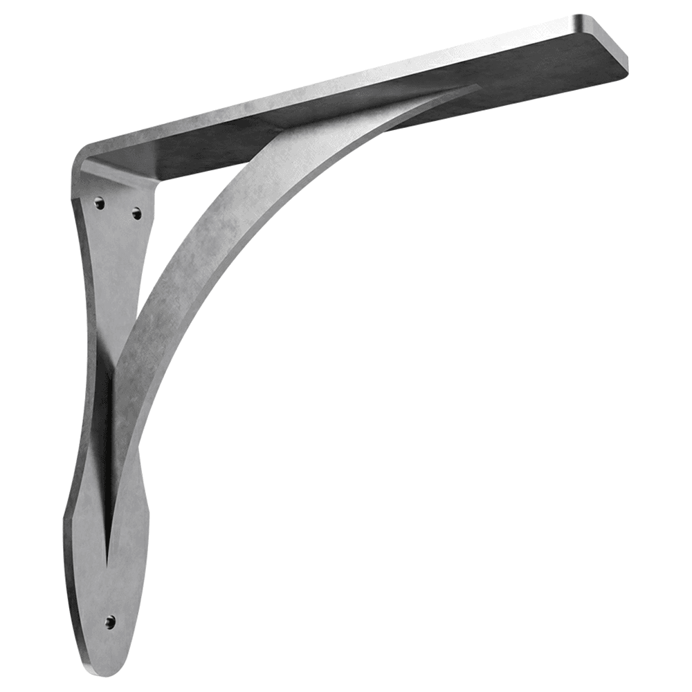 2" x 12" Torii Countertop Support, Steel Finish