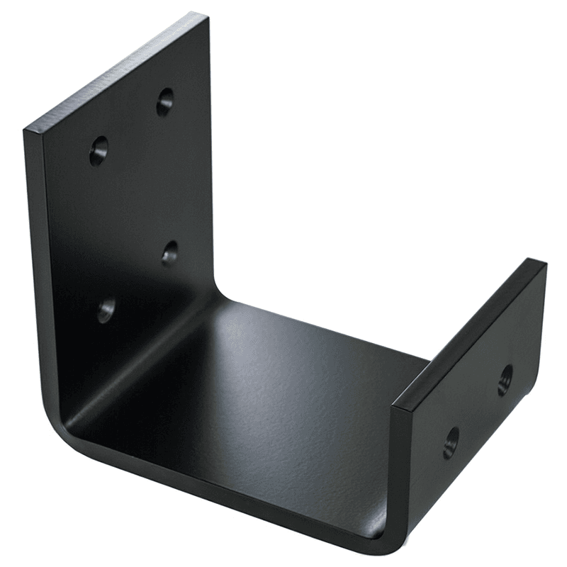 6" x 6" Nevada Mantel Bracket, Black Finish