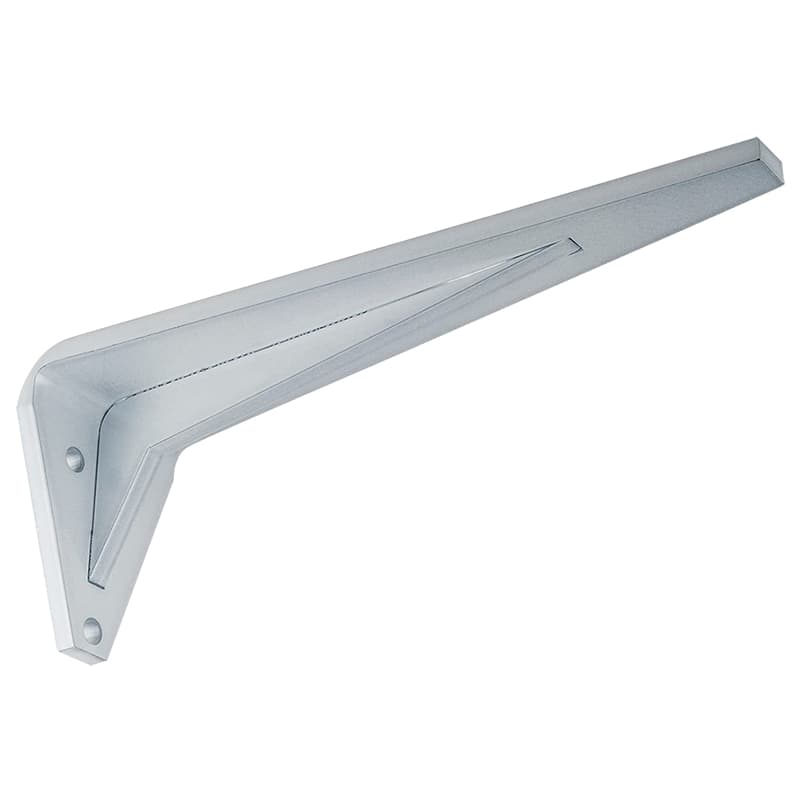 8" x 3" Industrial Shelf Bracket, Quick Silver Finish