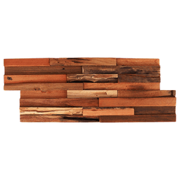 Vintage 3D Teak Wood Wall Panel, 3/4" Thick 7" x 21-1/4" (48/Pack)