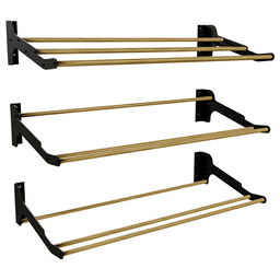 27-1/4" Wine Display Shelf Rack, Gold