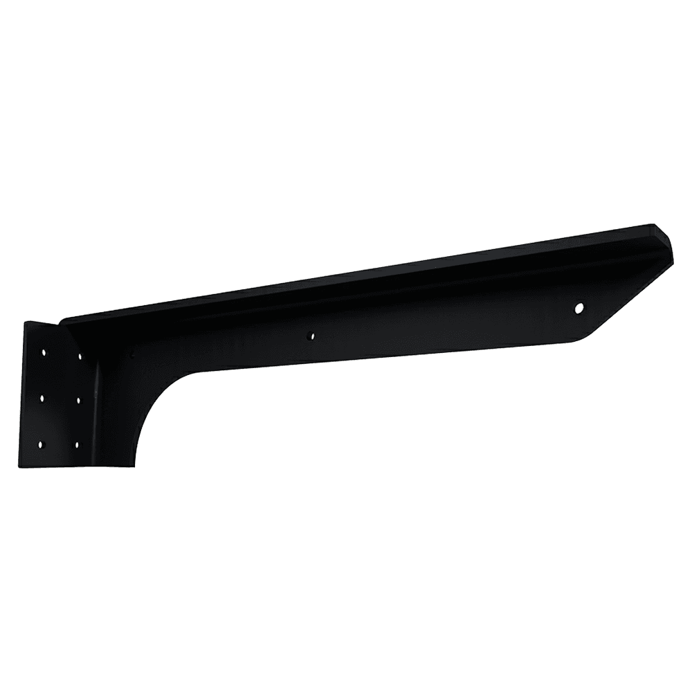 19" x 3" Double Metal Stud Front Right Hand Flange Bracket, Black Finish