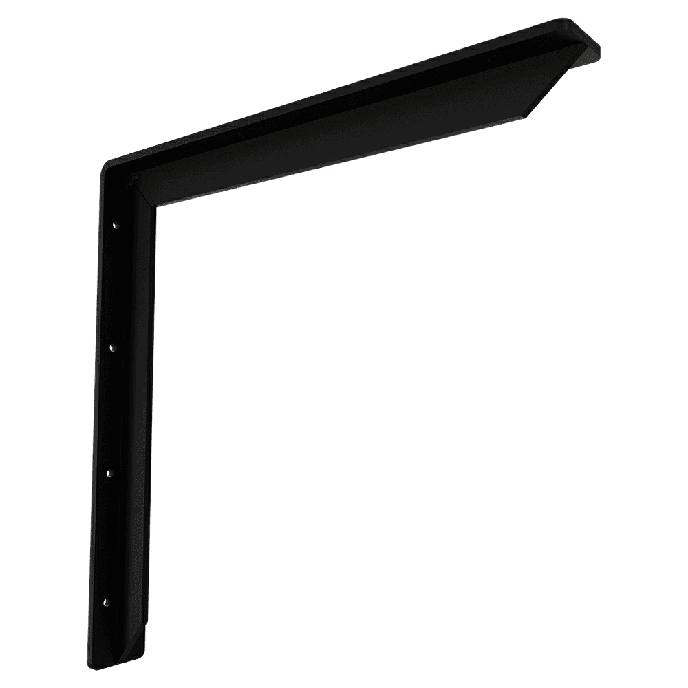 2" x 16" Bench Support Bracket, Black Finish