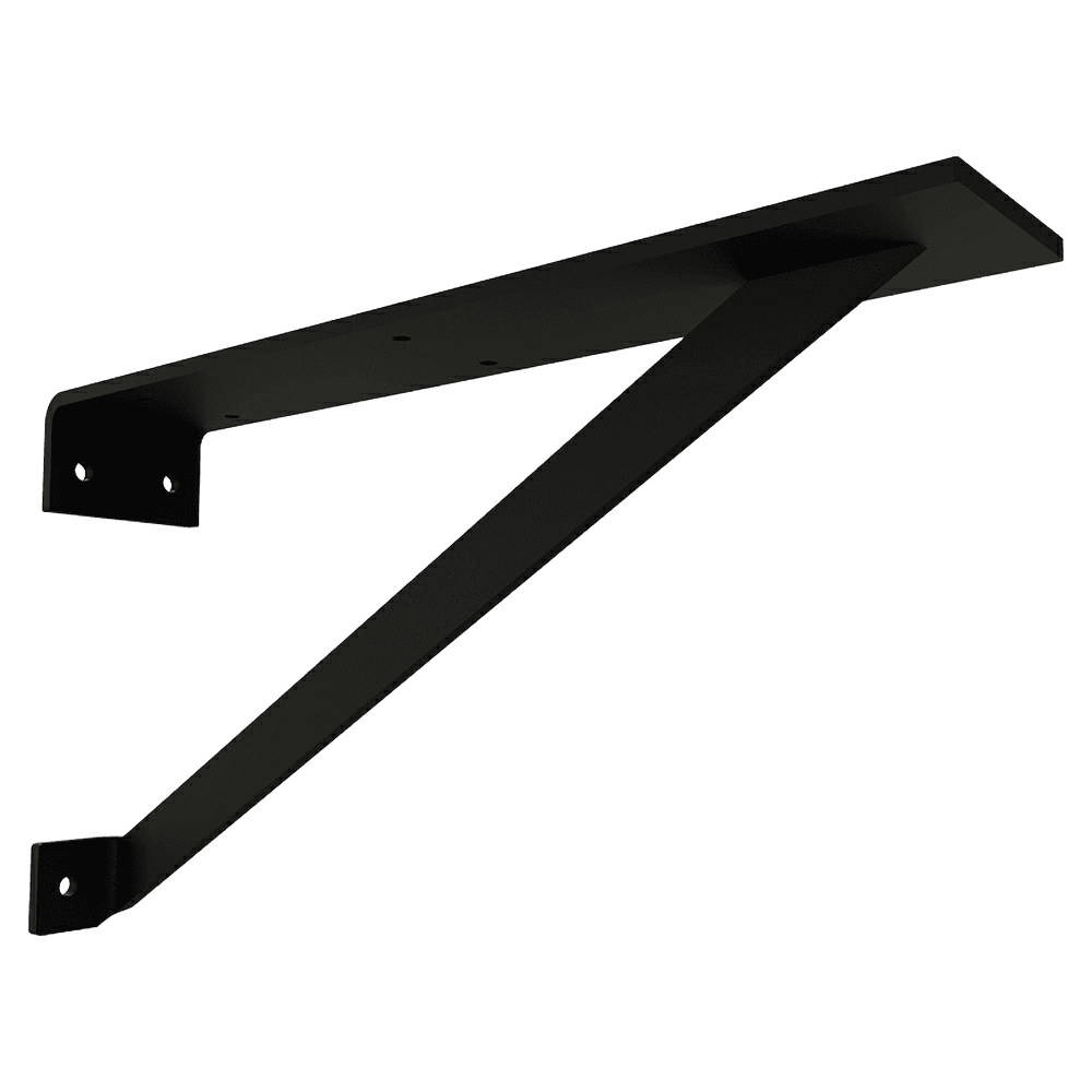 3" x 16" Archer Bench Support Bracket, Black Finish