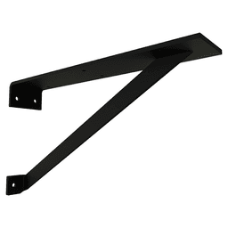 3" x 16" Archer Bench Support Bracket, Black Finish
