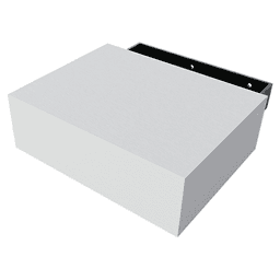 8-1/2" x 6-1/2" x 2-3/4" Concealed Storage Floating Shelf, White