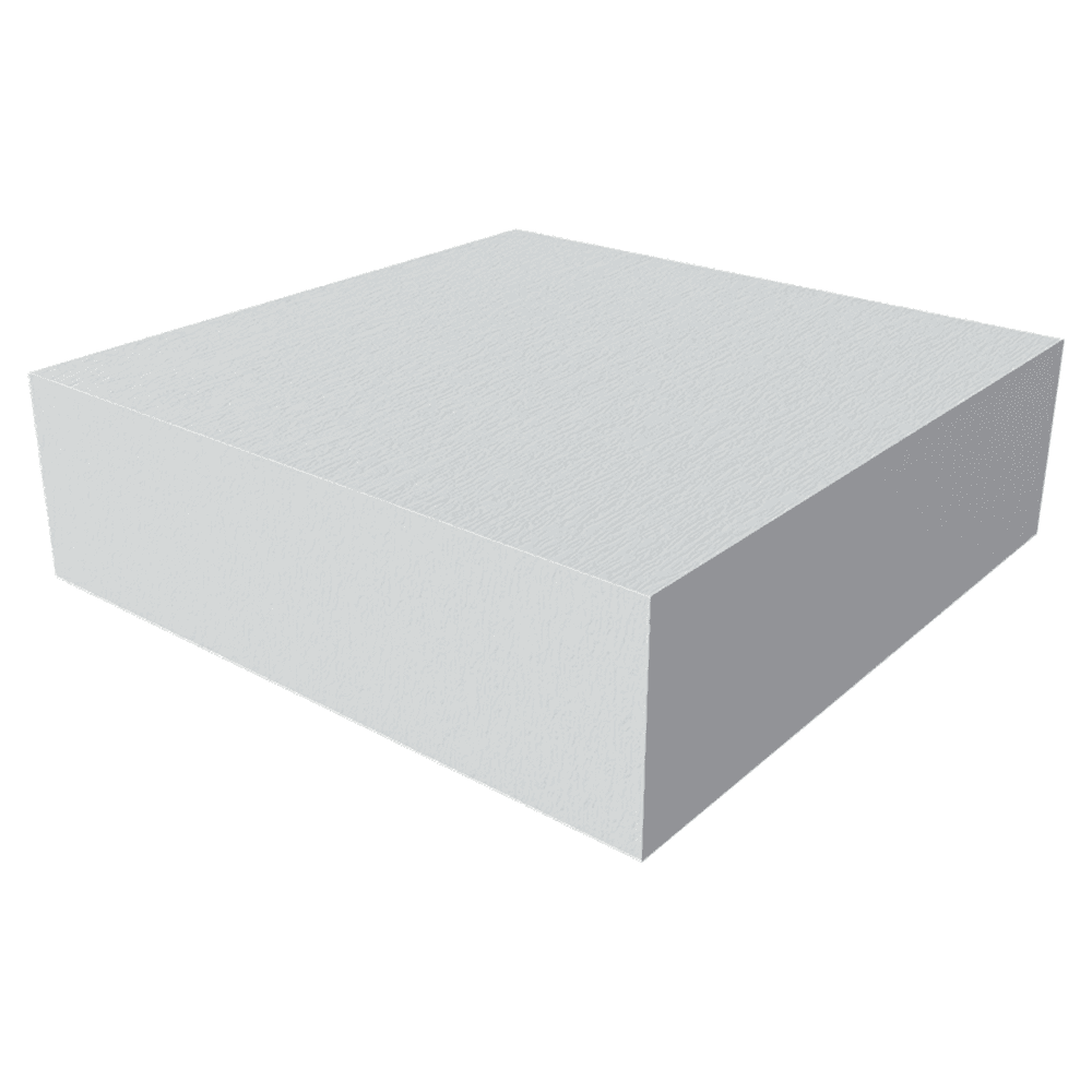 6" x 6" x 2-1/8" Mini Classic Floating Shelf, White