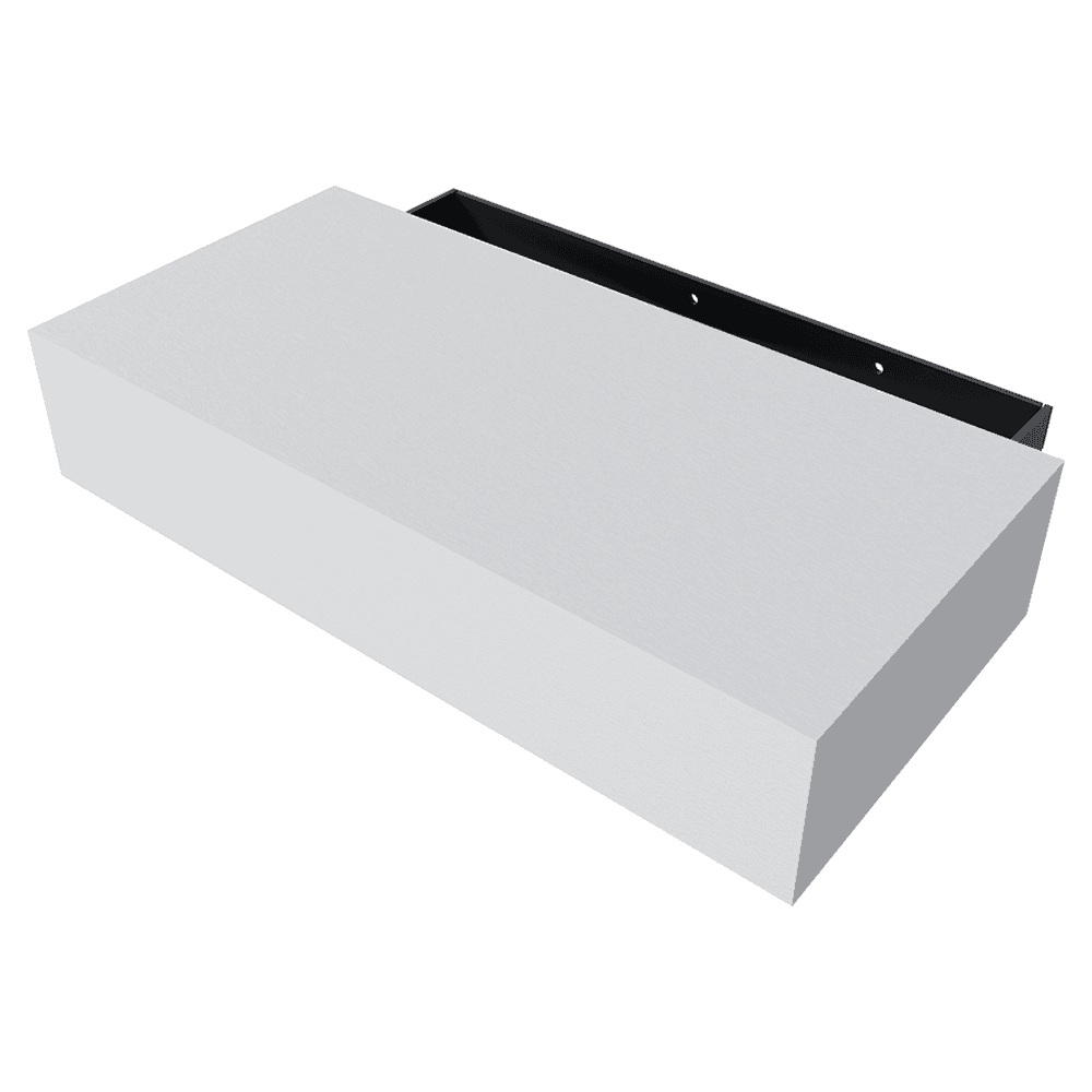 13-3/4" x 7-1/4" x 2-1/2" Concealed Storage Floating Shelf Kit, White