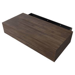 13-3/4" x 7-1/4" x 2-1/2" Concealed Storage Floating Shelf Kit, Coffee
