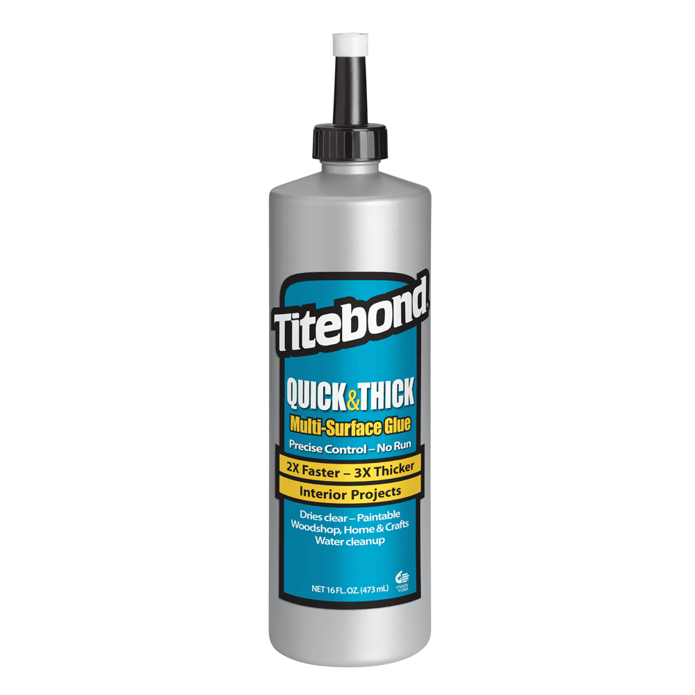 Titebond® Quick & Thick Multi-Surface Glue, Clear, 16 oz Bottle