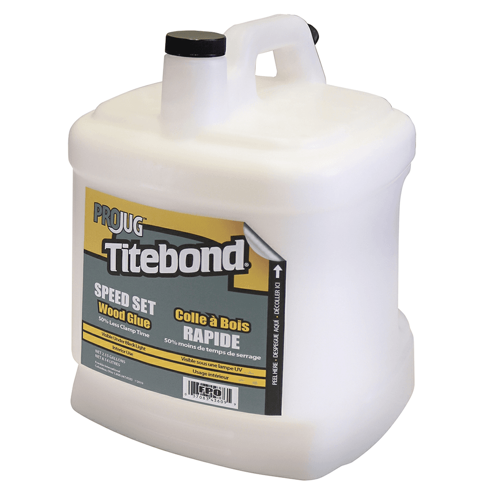 Titebond Speed Set Wood Glue, White, 1 Gallon Jug
