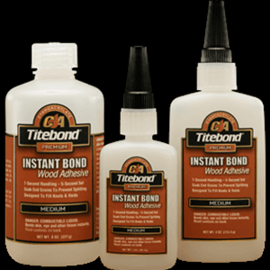 Titebond Instant Bond Medium Wood Glue, Clear, 2 oz Bottle