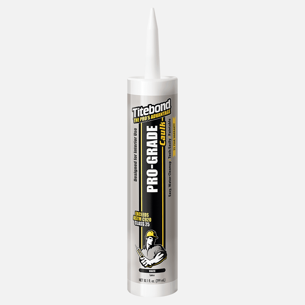 Titebond Pro-Grade Caulk, 10.1 oz Cartridge, White