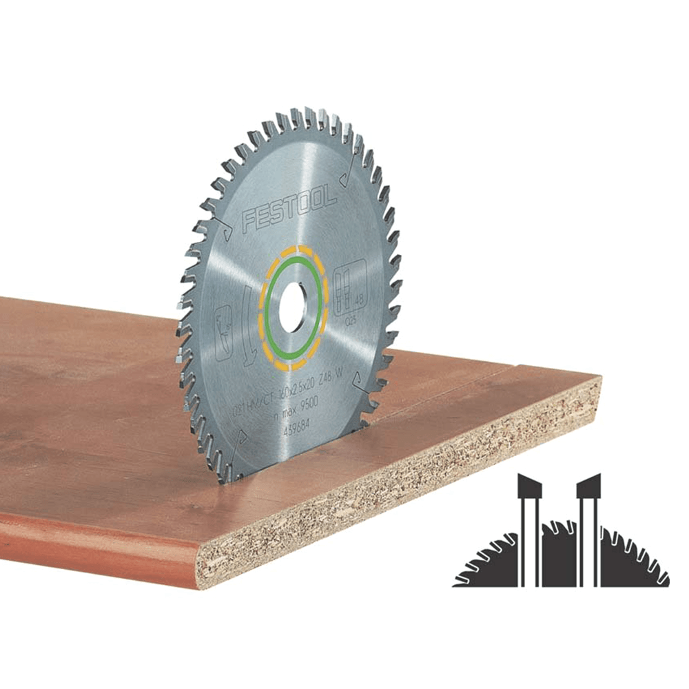 6-5/16" x 48 Teeth Fine Cross-Cut Saw Blade for TS55