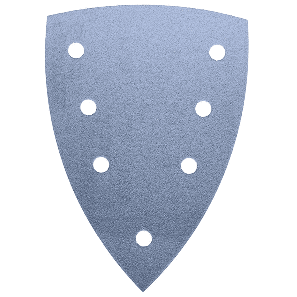 Hook & Loop 120 Grit 7 Holes Abrasive Granat DTS 400 Sanding Triangle, Aluminum Oxide on Paper (10/Pack)