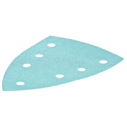 Hook & Loop 320 Grit 7 Holes Abrasive Granat DTS 400 Sanding Triangle, Aluminum Oxide on Paper (100/Pack)