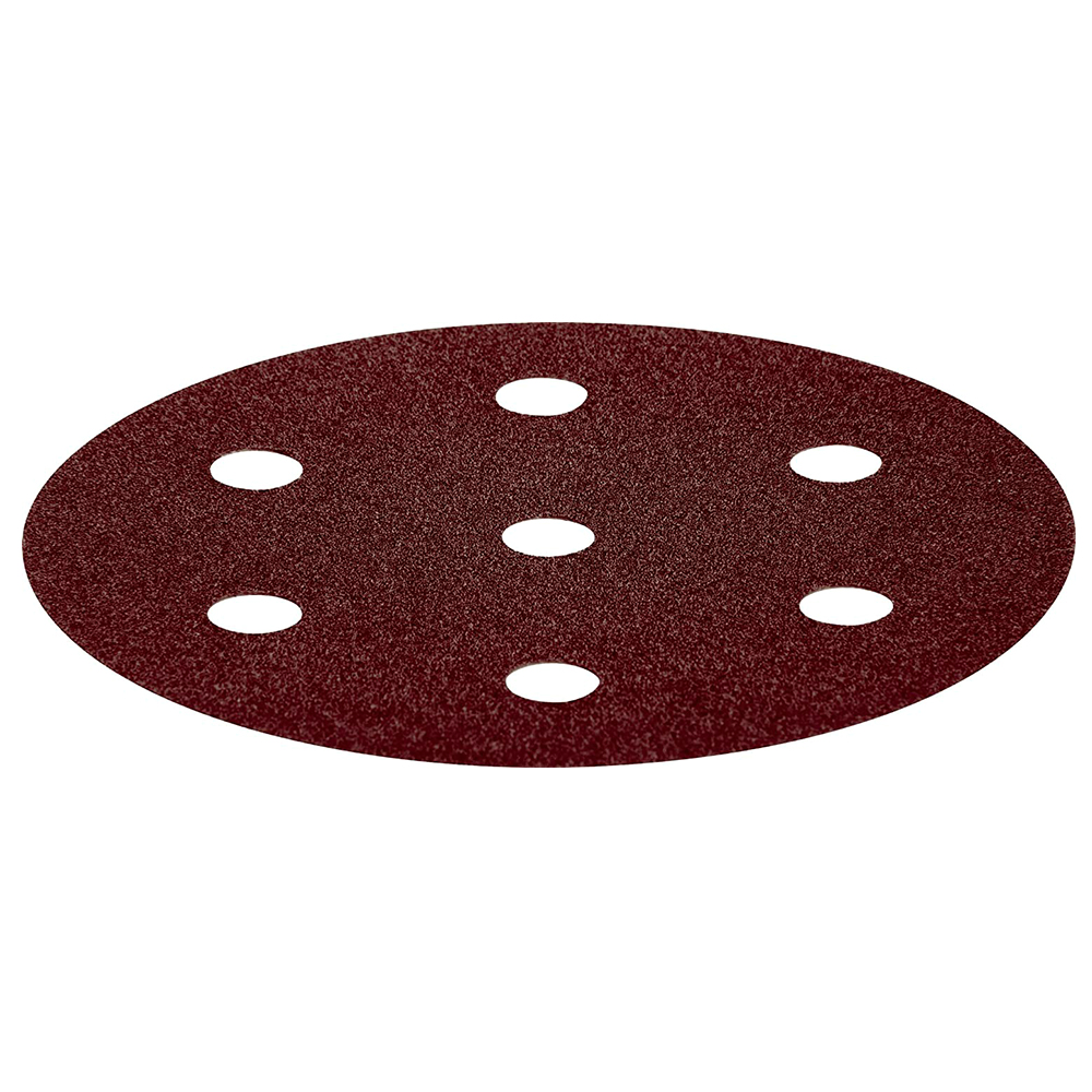 90mm 40 Grit 7 Holes Abrasive Rubin 2 D90 Sanding Disc, Aluminum Oxide (50/Pack)