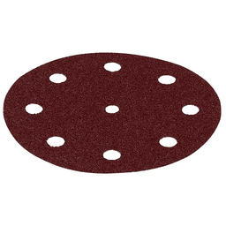 5" Hook & Loop 180 Grit 9 Holes Abrasive Rubin 2 Sanding Disc, Aluminum Oxide on Paper (10/Pack)