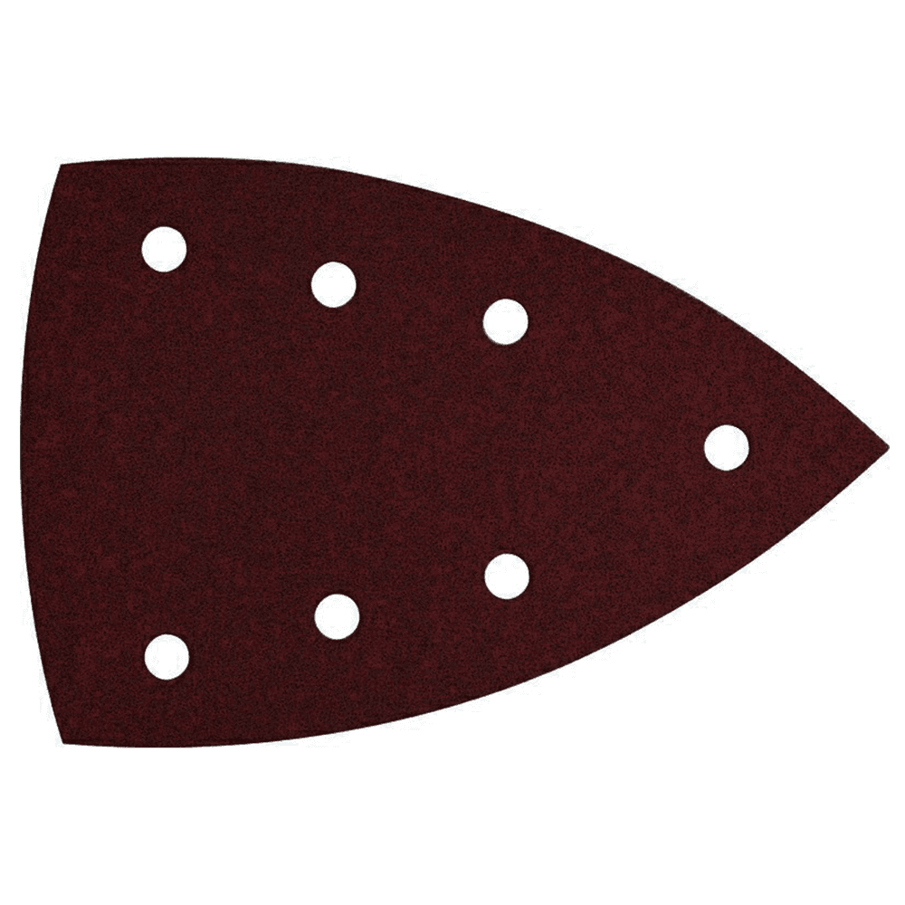 100mm x 150mm 40 Grit 7 Holes Rubin 2 Abrasive Triangle (50/Pack)
