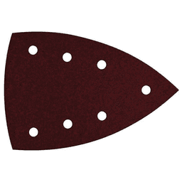 100mm x 150mm 40 Grit 7 Holes Rubin 2 Abrasive Triangle (10/Pack)