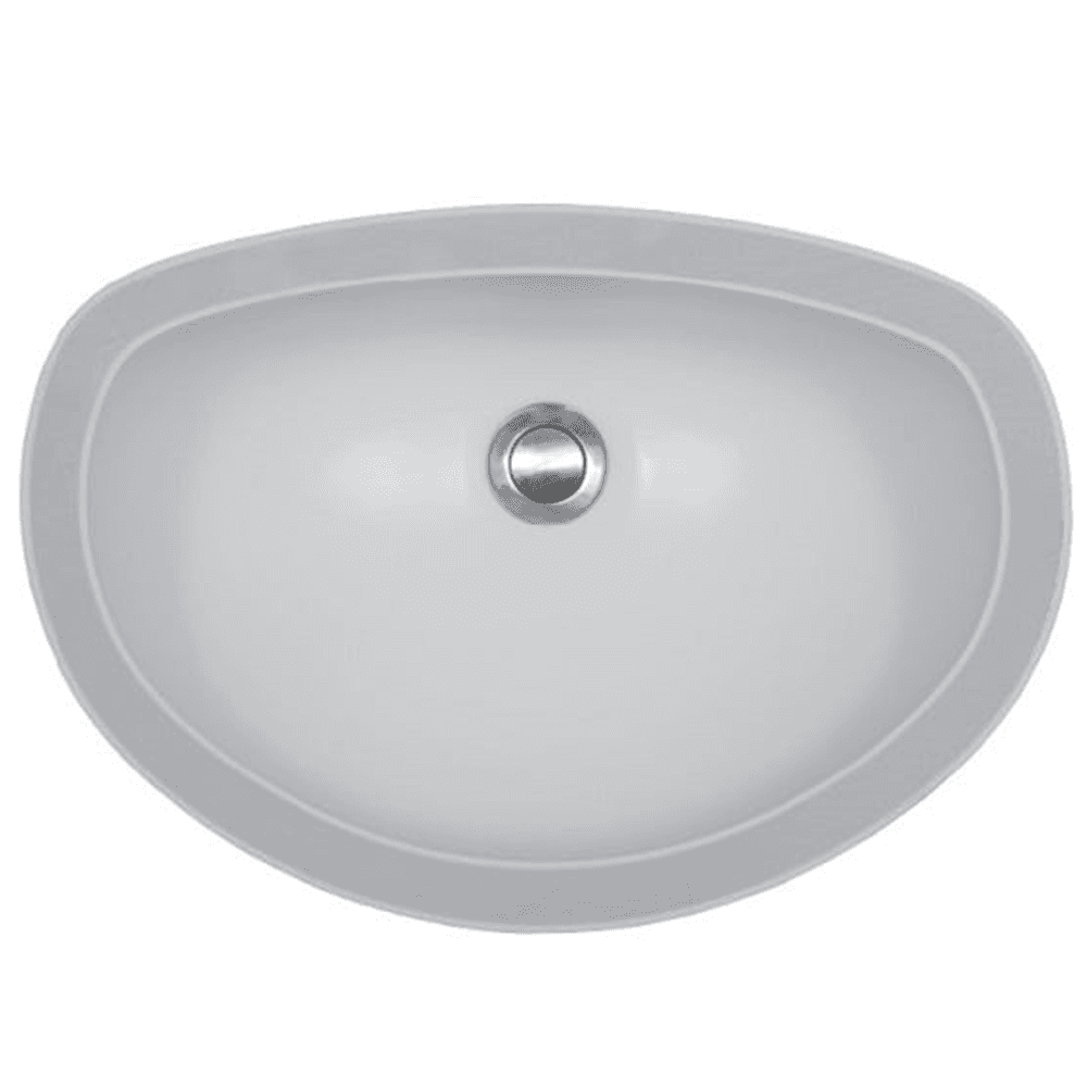 Acrylic Undermount Single Bowl Vanity Sink, 18" x 14" x 5", Silk