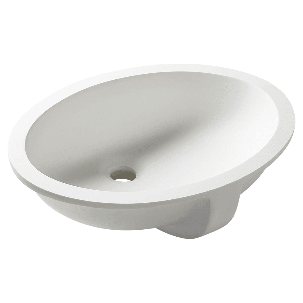 1612 Acrylic Undermount Single Bowl Vanity Sink, 17-13/16" 13-13/16" x 7", Brite White