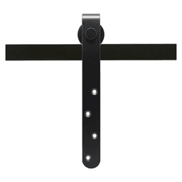 Face Mount Roller for Mini-Barn Door Hardware, Matte Black Finish