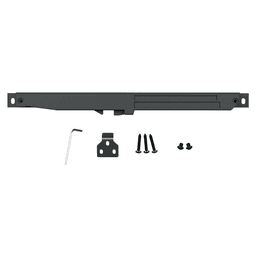 13-3/8" Flat Rail Barn Door Hardware Kit with Soft-Close, Oil-Rubbed Bronze Finish