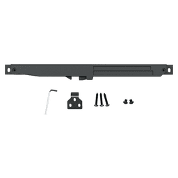 13-3/8" Flat Rail Barn Door Hardware Kit with Soft-Close, Stainless Steel Finish