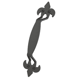 205mm Fleur-de-lys Handle Pull, Matte Black
