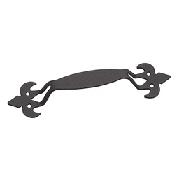205mm Fleur-de-lys Handle Pull, Satin Nickel