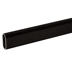 PRO 12' Long Closet Oval Closet Rod, Matte Black Finish