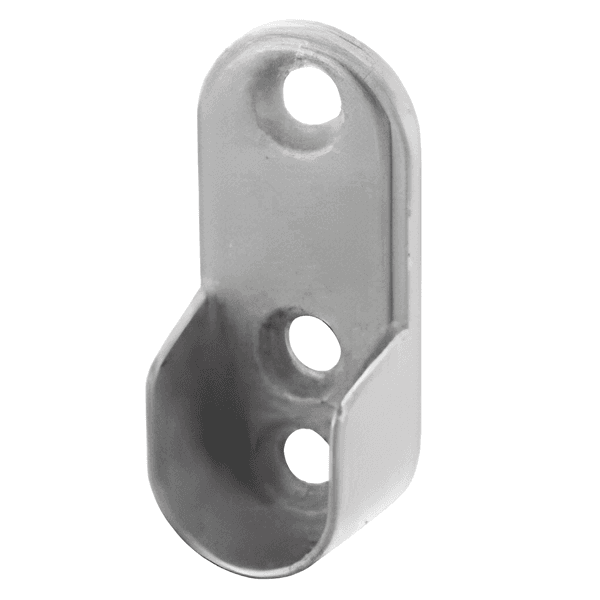 PRO Screw-On Oval Closet Rod Flange, Dull Chrome Finish