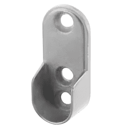 PRO Screw-On Oval Closet Rod Flange, Dull Chrome Finish