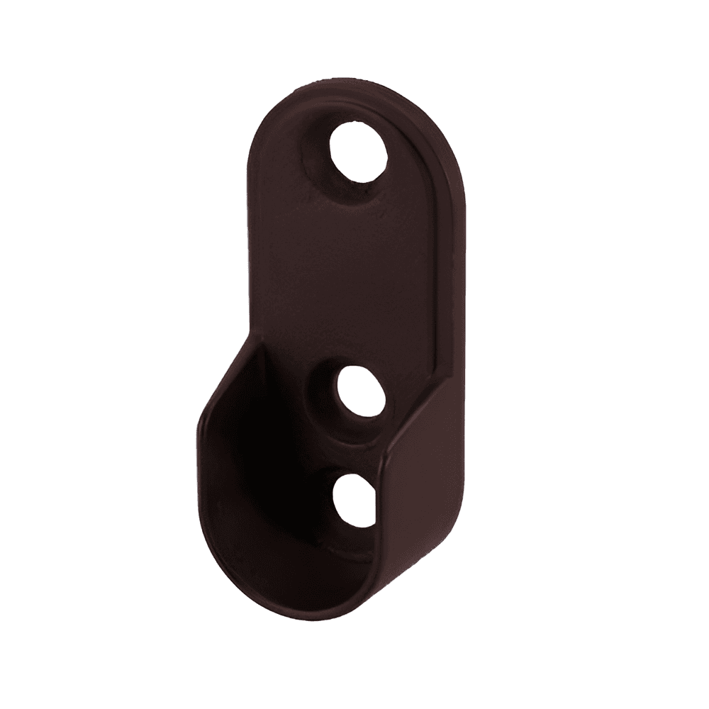 Closet Rod Oval Socket with Screw, Oil-Rubbed Bronze Finish