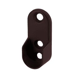 Closet Rod Oval Socket with Screw, Oil-Rubbed Bronze Finish