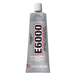E6000 Self-Leveling Industrial Adhesive, Clear, 3.7 Oz Tube