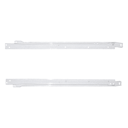 6600 Right-Hand Euro Slide Drawer Member with 75lb Capacity, 3/4 Extension, Side-Mount, Self-Closing, White, 22-1/2
