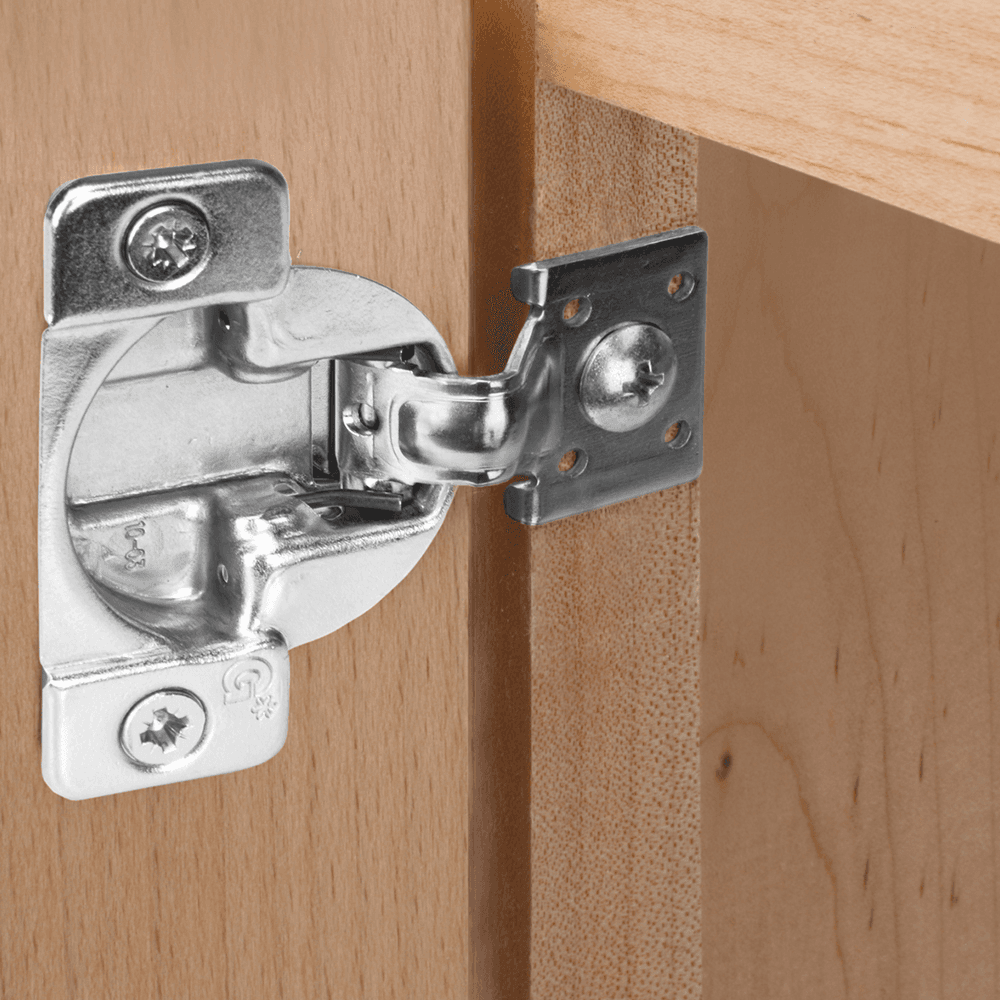 TEC 861 108° Opening Side-Mount Face Frame Hinge, 42mm Boring Pattern, Self-Closing, 7/16" Overlay, Dowelled