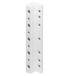 6-5/16" Heavy-Duty Pilaster Mounting Bracket, White Finish